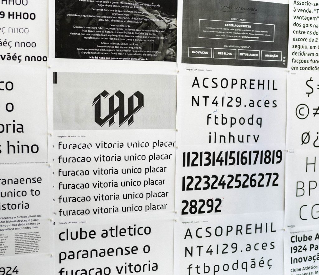 Between the hurricane and the ball control: a typeface for Athletico  Paranaense - Fabio Haag Type